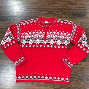 Stunning Hanna Andersson Holiday Fairisle Cotton Sweater size 140 or 10
